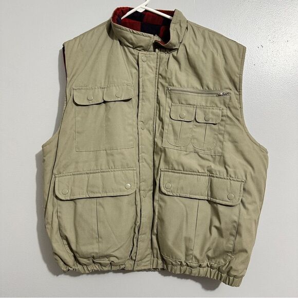 Eagles Ridge Outfitters Mens  Flannel Lined Vest -(Fishing / Hunting) size 1X - Picture 1 of 7